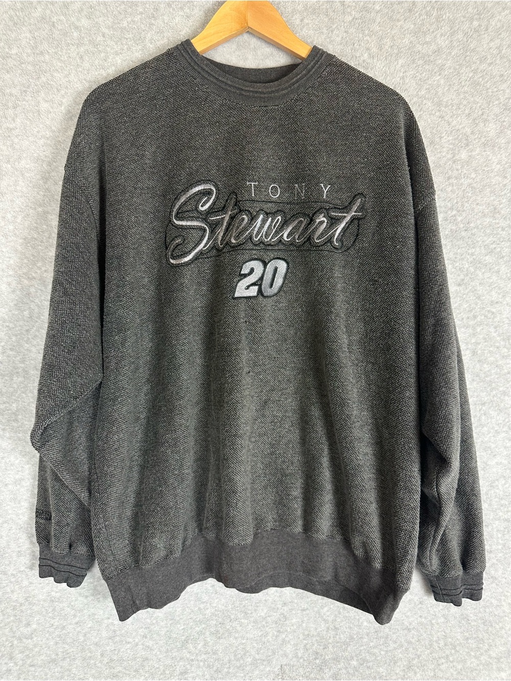 Chase Authentics Tony Stewart NASCAR Embroidered Sweatshirt Mens XL 90s Fleece